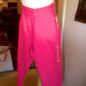 A pair of fleece capris